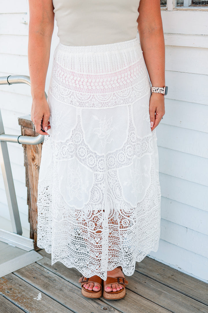 Giana Crochet Maxi Skirt