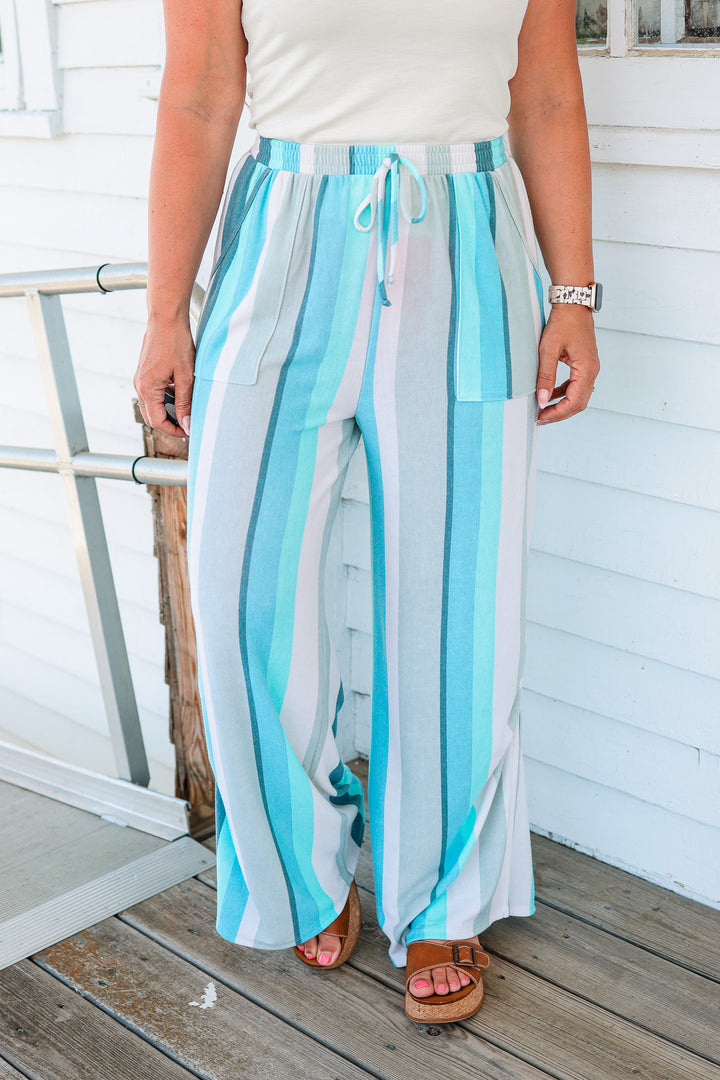 Jade French Terry Striped Pants