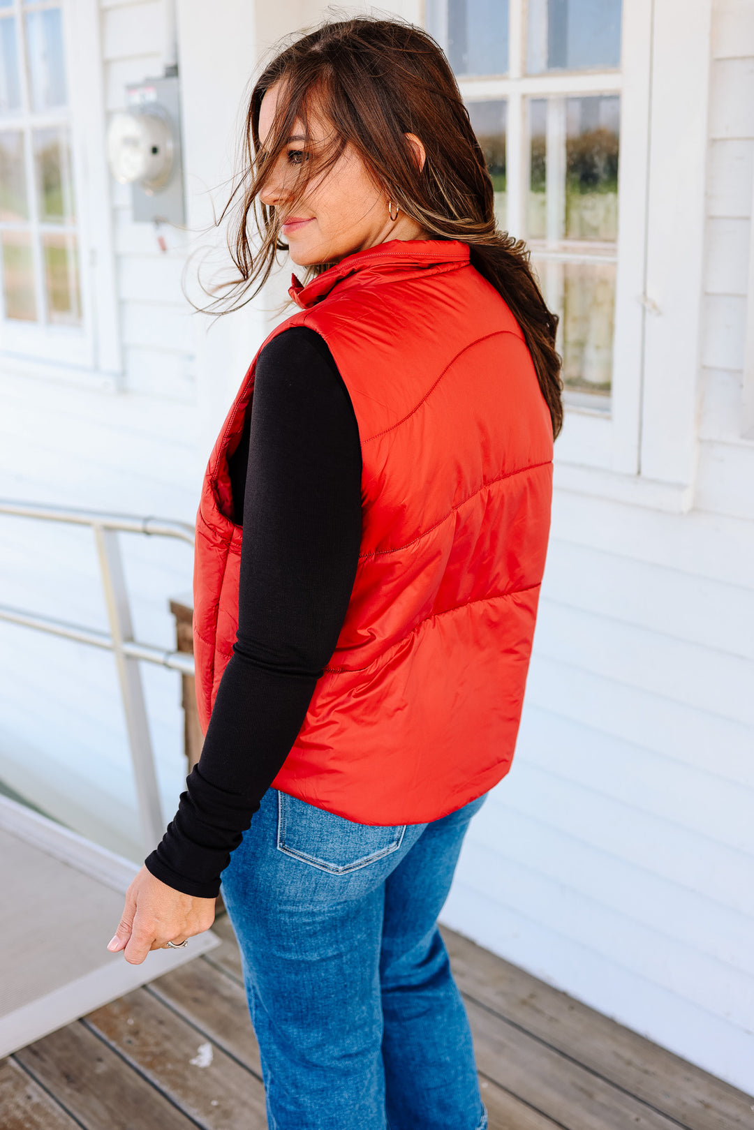 Wren Puffer Vest - Rust