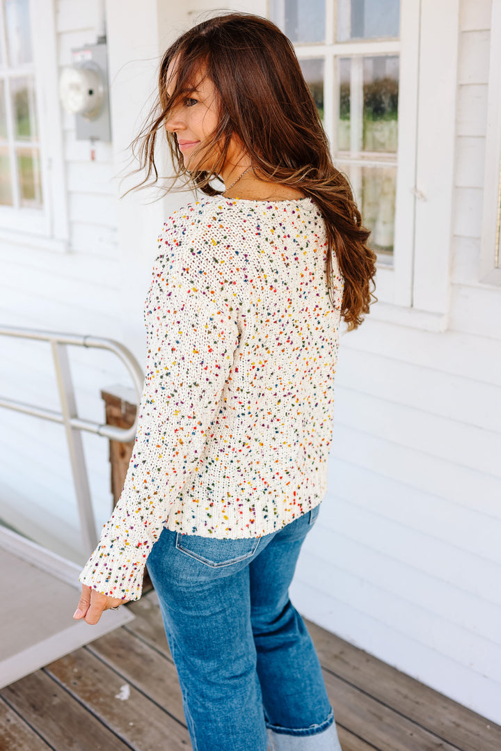 Posey Speckled Sweater - Ivory