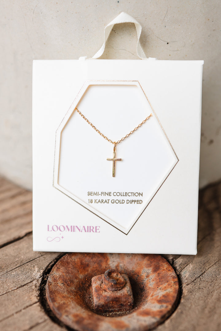 Gold Minimal Cross Pendant Necklace | Classic Style