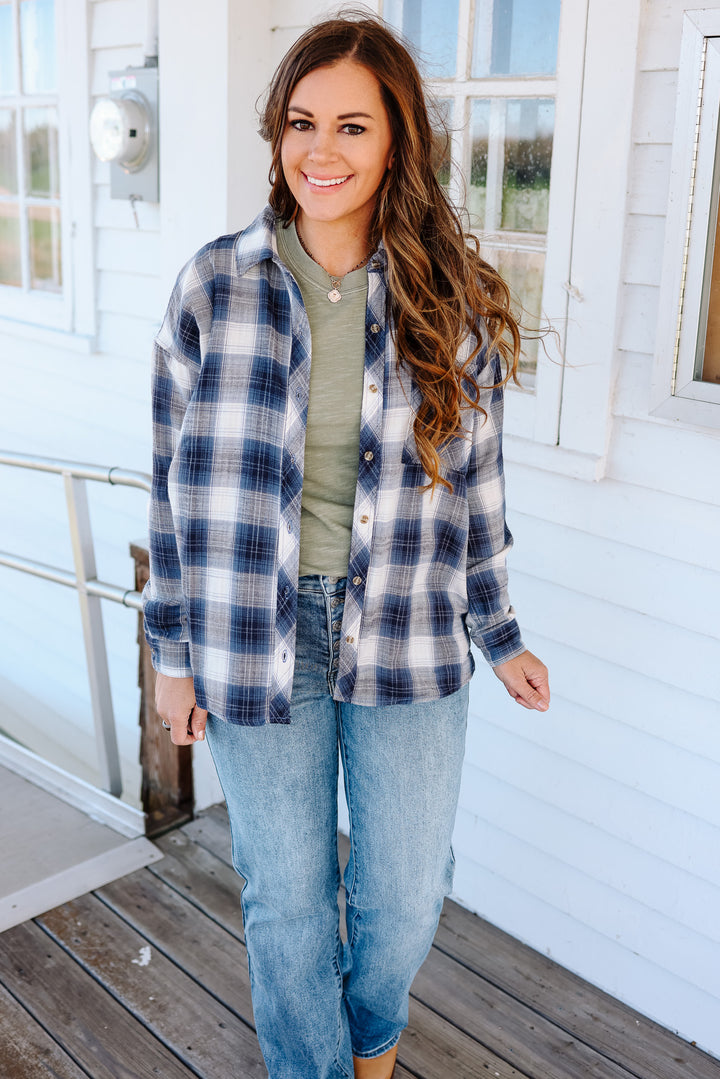 Tallie Flannel Button Down Shirt