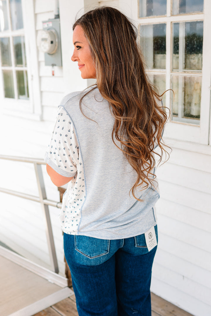Valerie Mixed Fabric Patchwork Top
