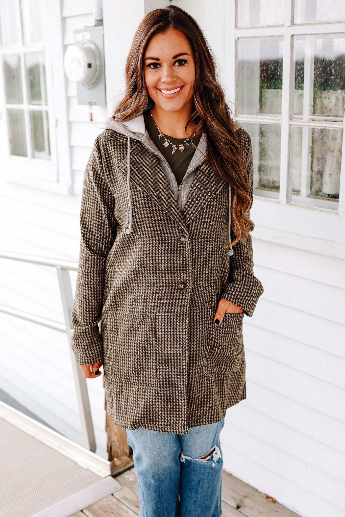 Teagan Detachable Hoodie Coat - Forest Green – Aiden & Oak