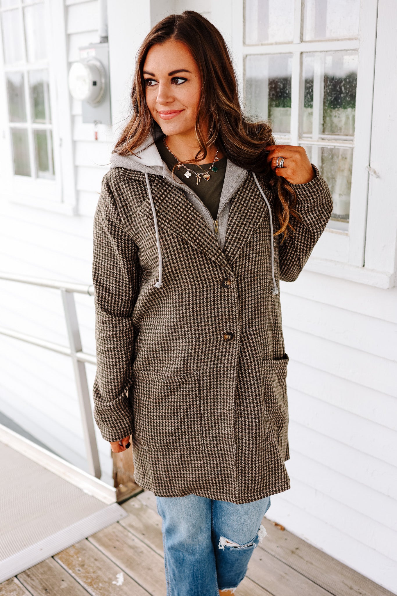 Teagan Detachable Hoodie Coat - Forest Green – Aiden & Oak