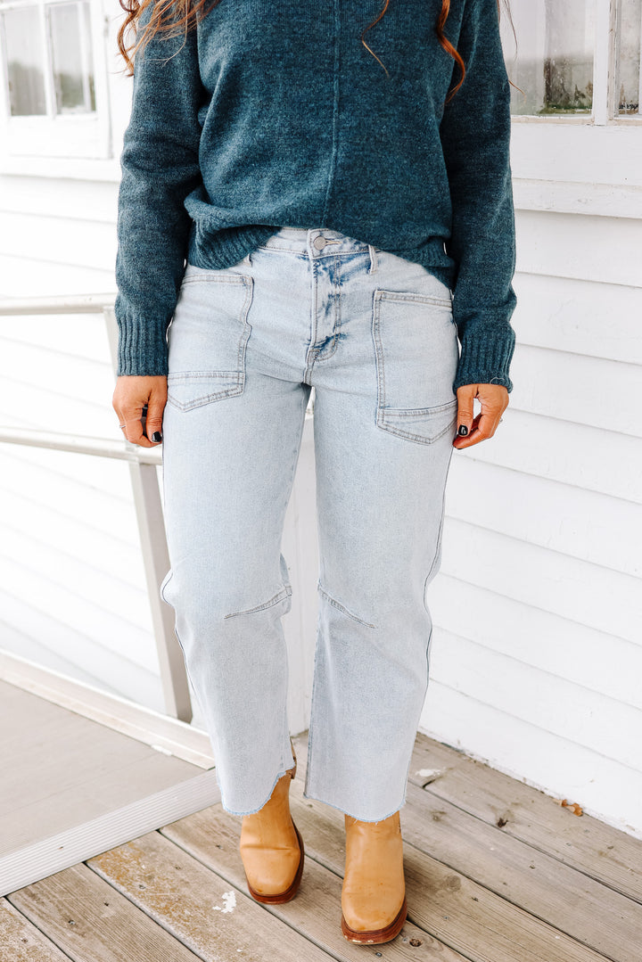 VERVET: BARREL SUPER HIGH RISE JEANS