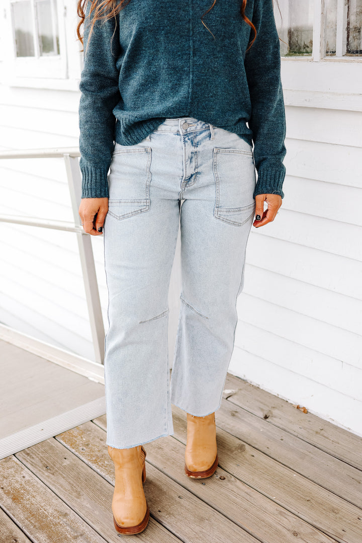 VERVET: BARREL SUPER HIGH RISE JEANS