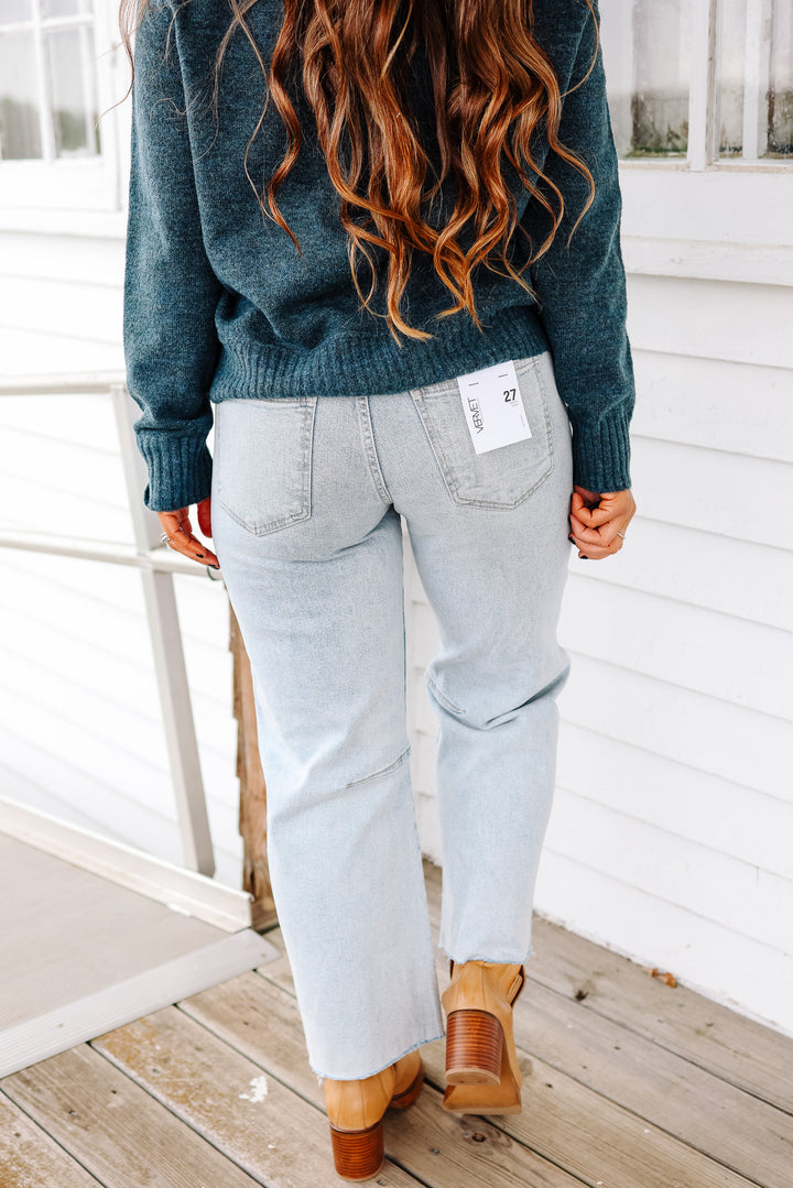 VERVET: BARREL SUPER HIGH RISE JEANS