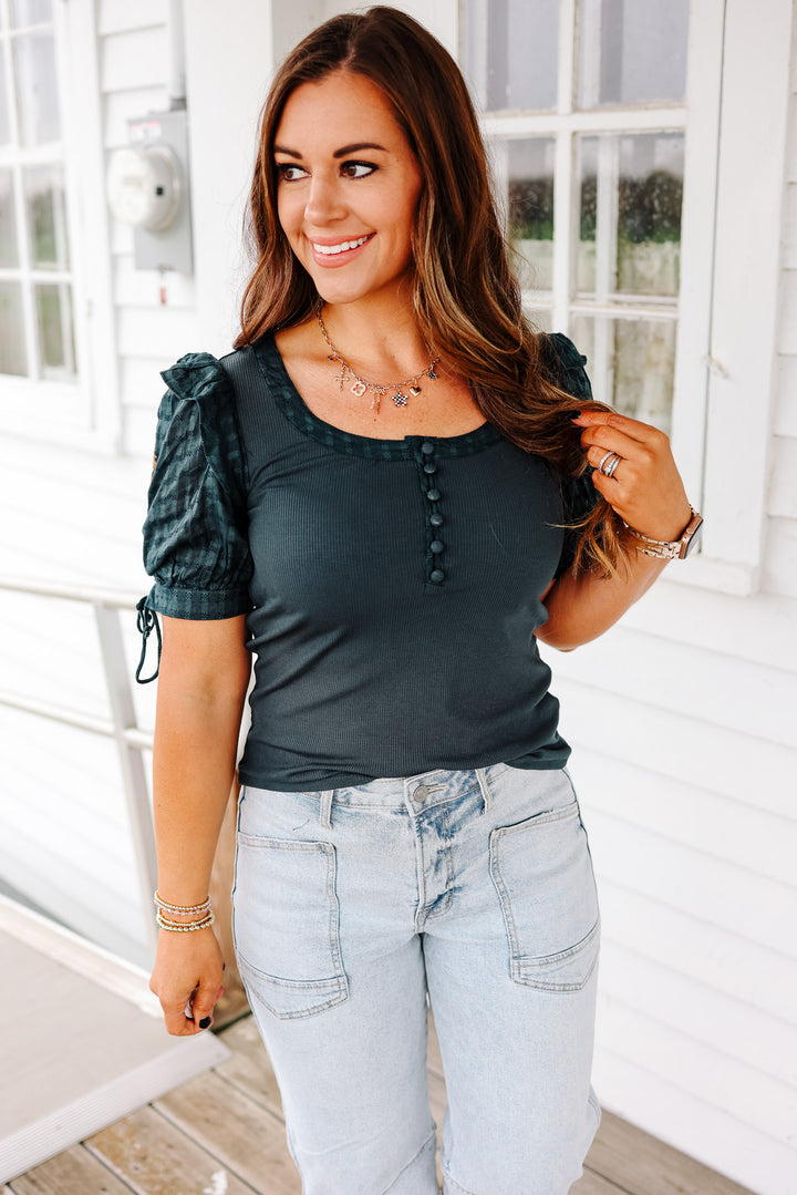 Lottie Embroidered Sleeve Top