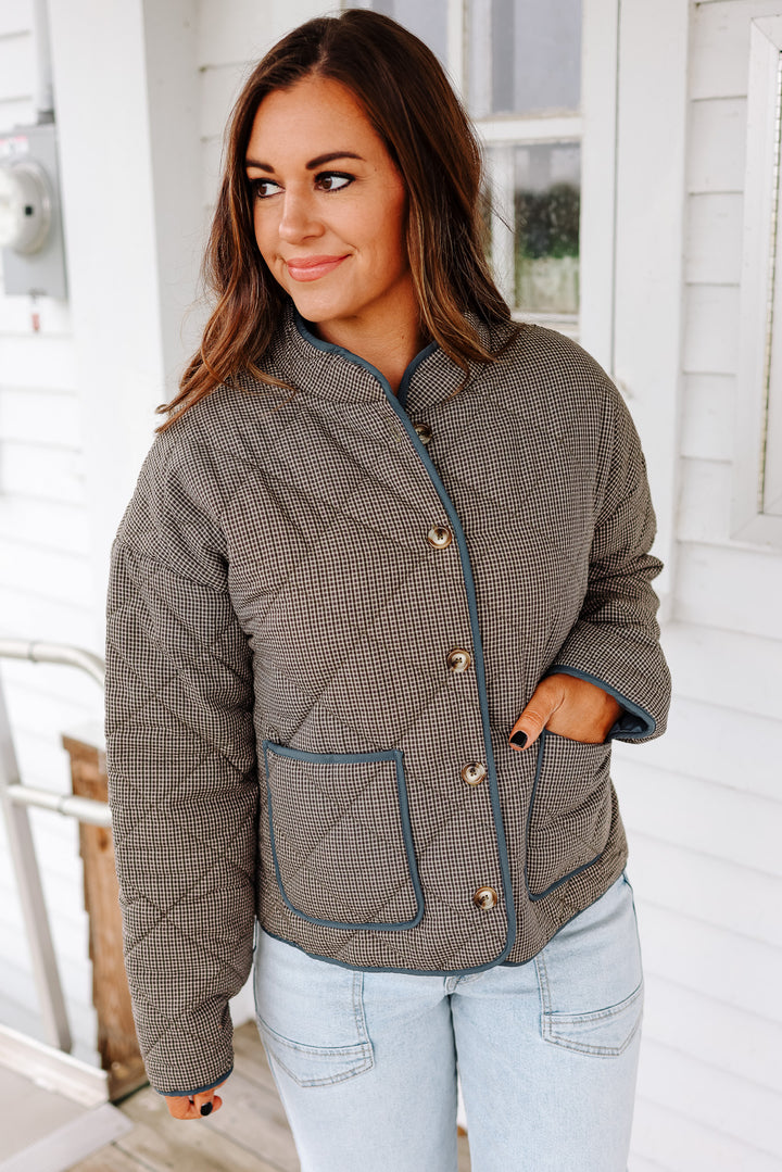 Lee Button Down Quilted Jacket - Olive