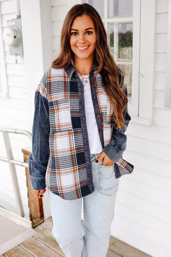 Barkly Waffled Corduroy Mix Shacket