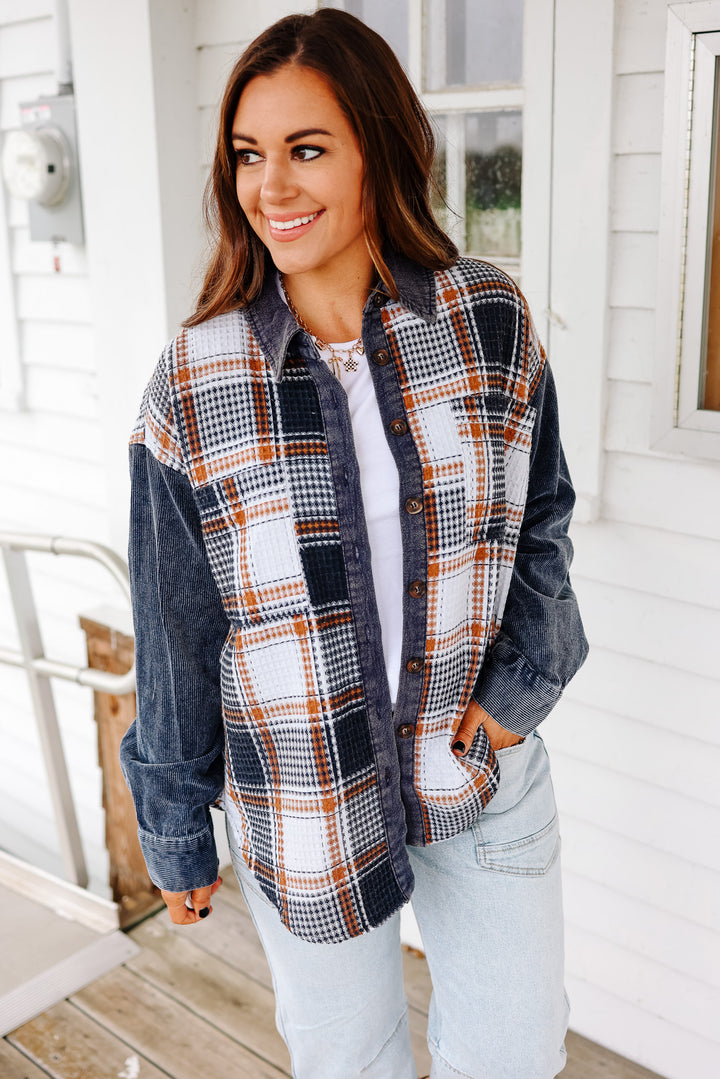 Barkly Waffled Corduroy Mix Shacket