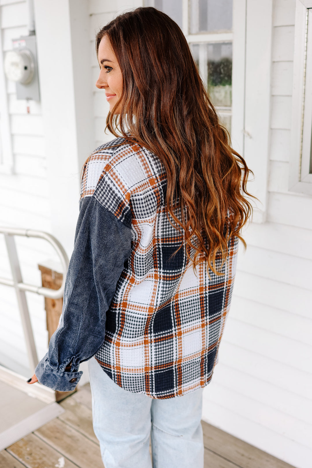 Barkly Waffled Corduroy Mix Shacket