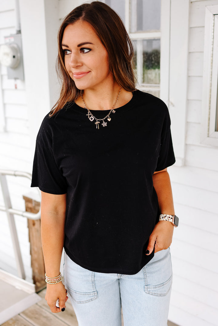 Trish Crop T-Shirt - Black