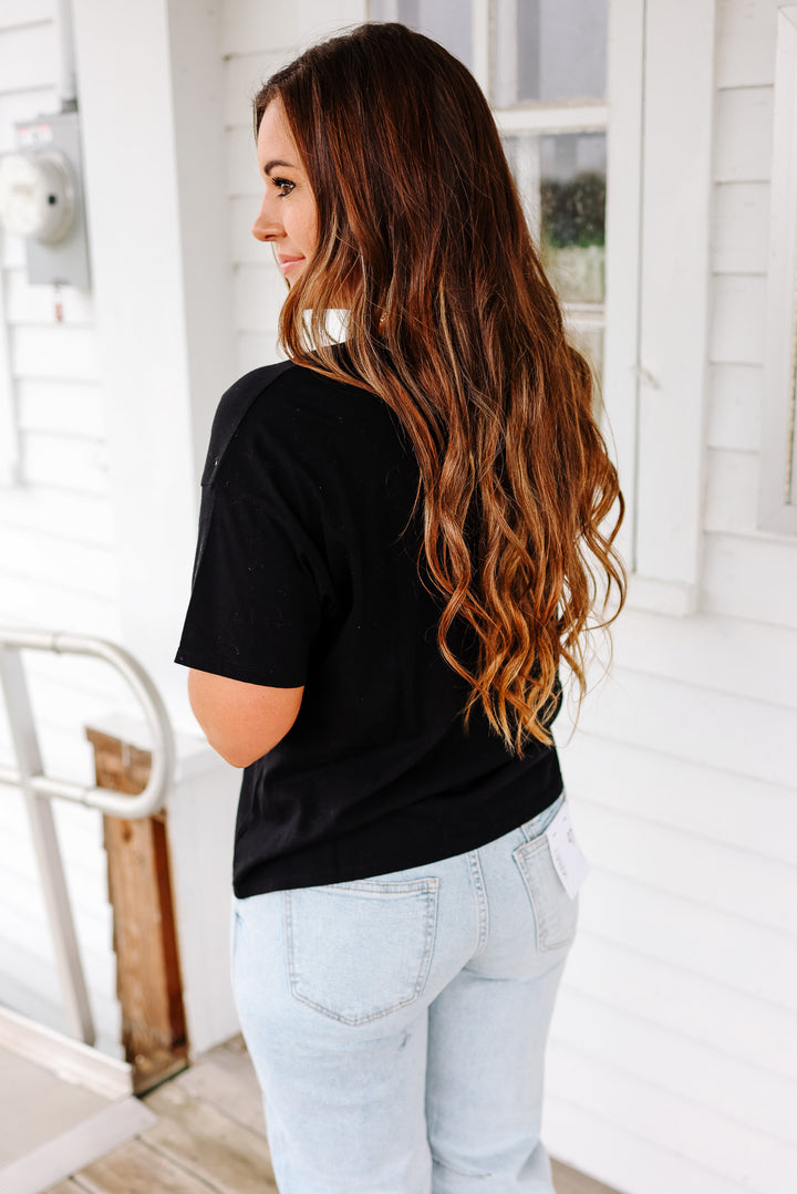 Trish Crop T-Shirt - Black