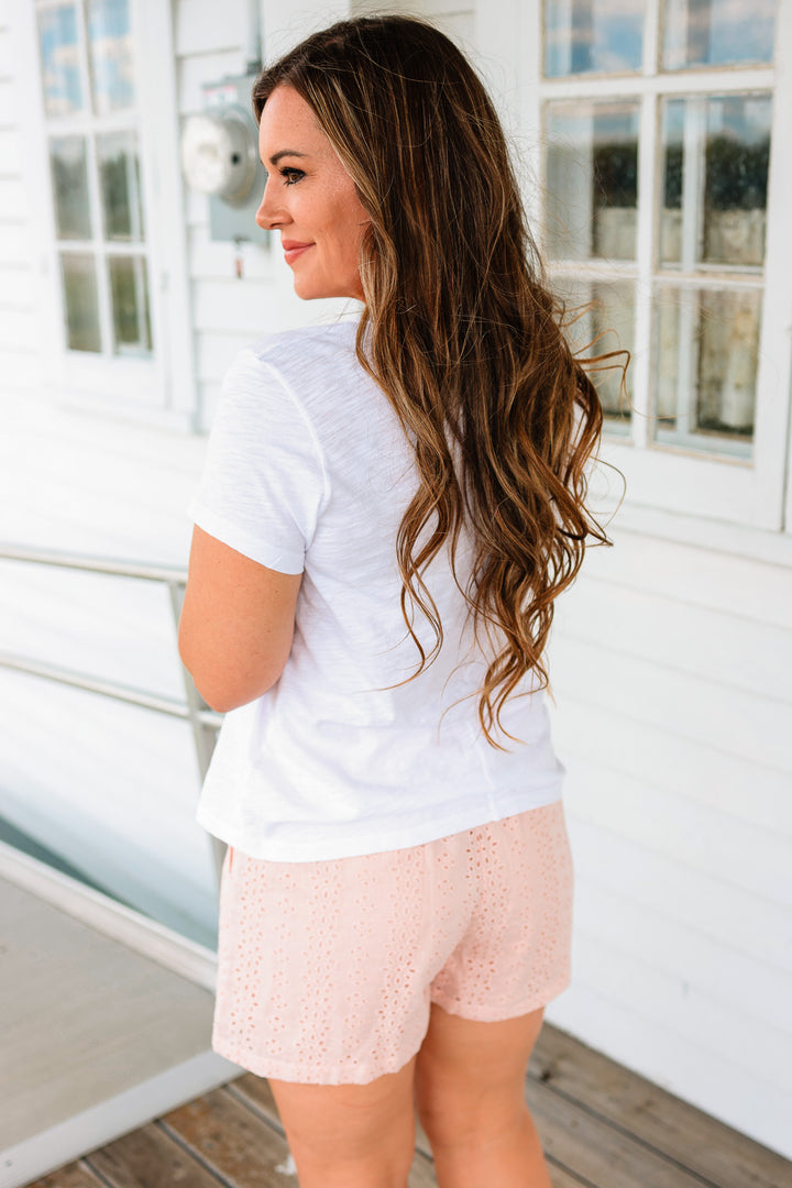 Quinn Cotton Tee - White