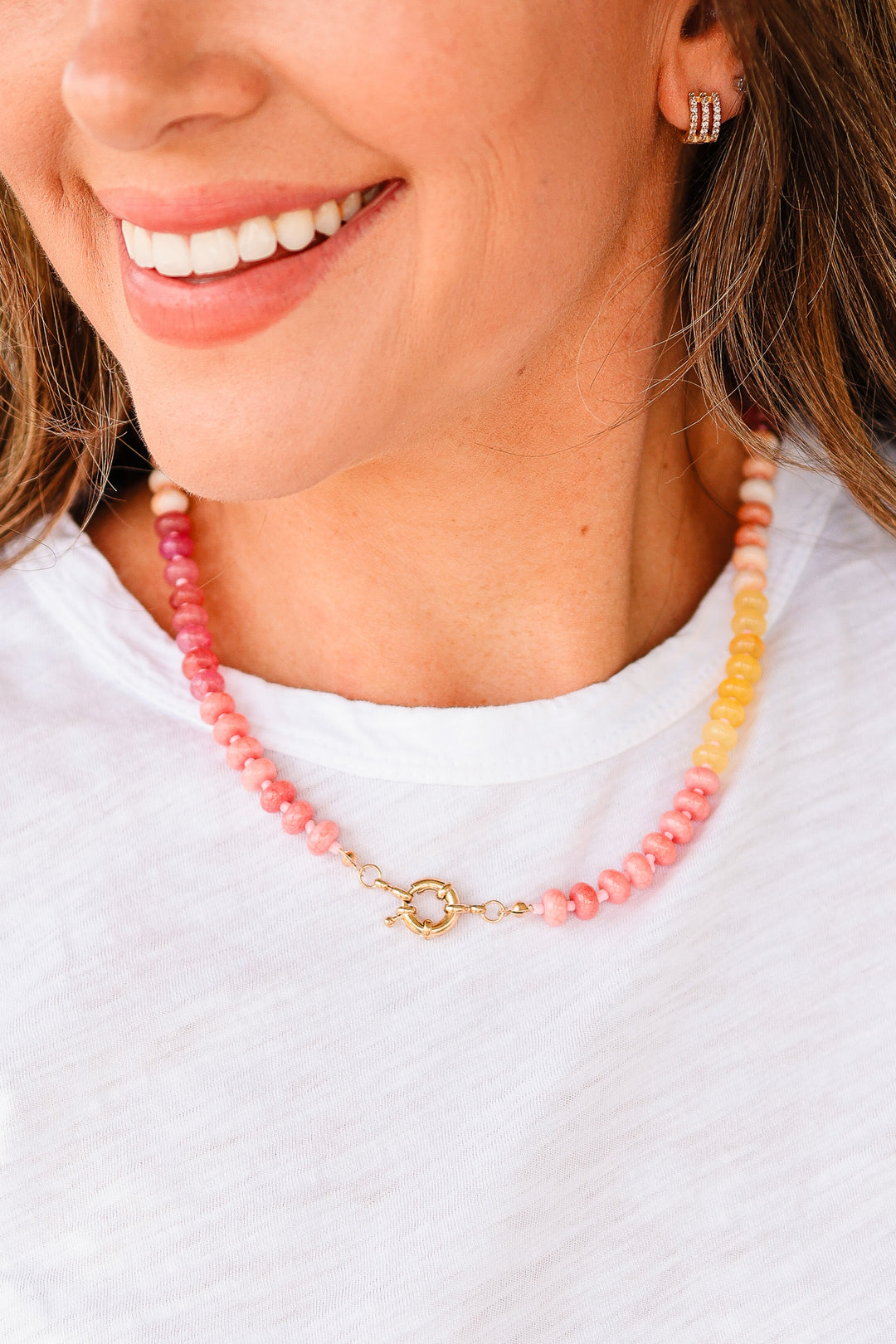 Etta Mixed Glass Necklace