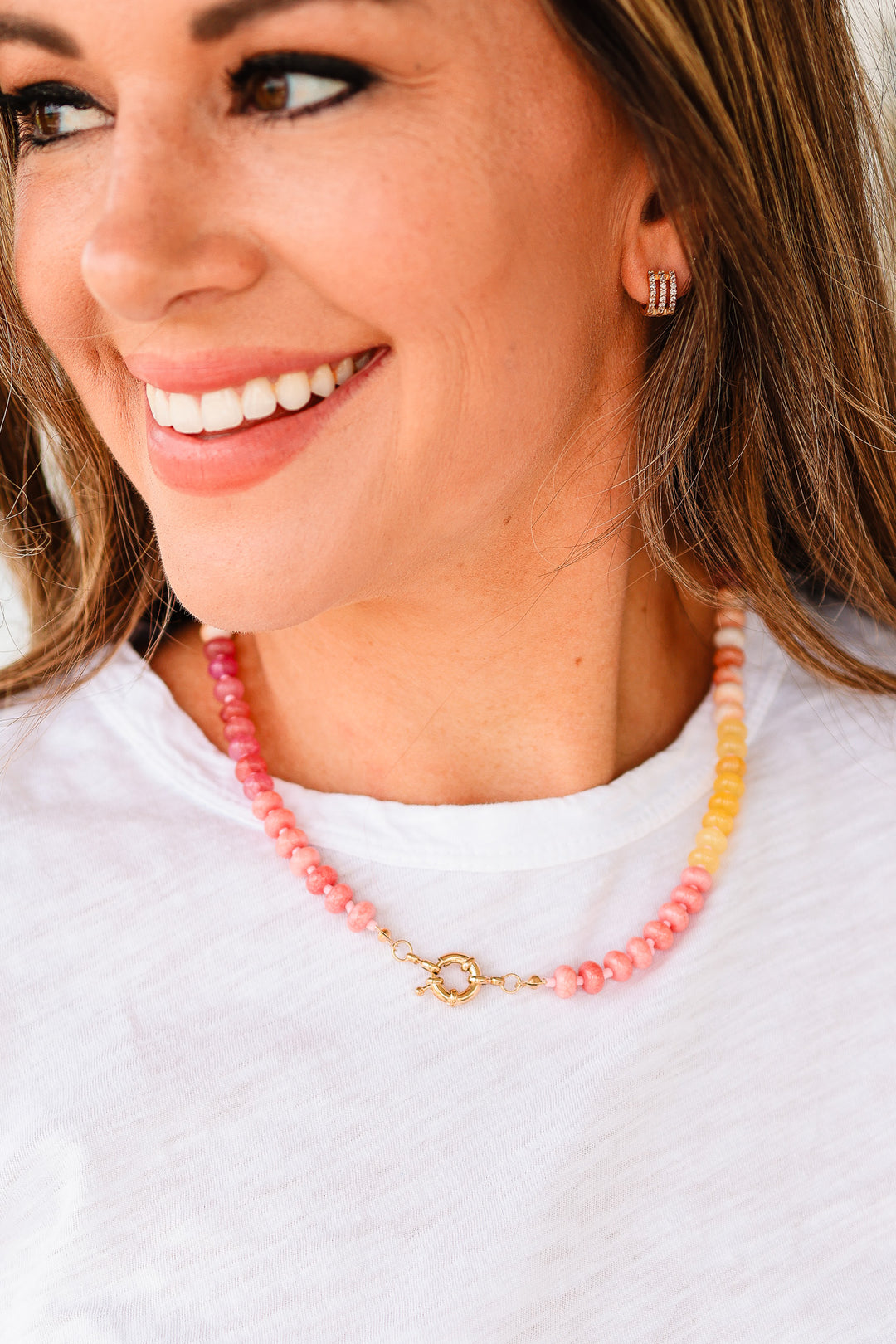 Etta Mixed Glass Necklace