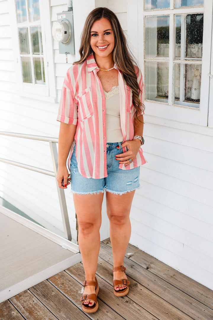 Hattie Striped Button Down Shirt