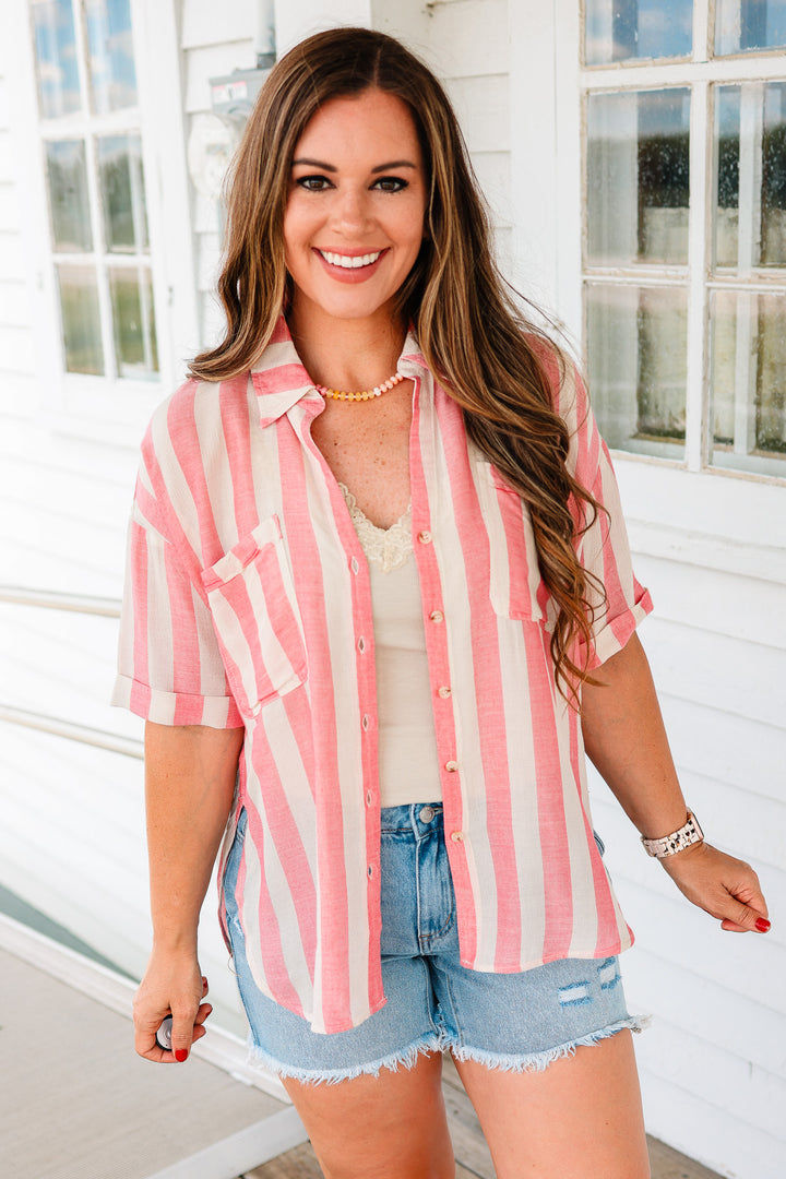 Hattie Striped Button Down Shirt