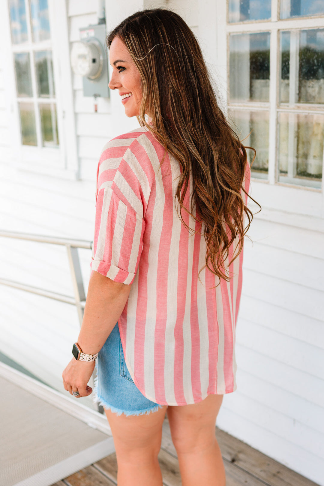 Hattie Striped Button Down Shirt