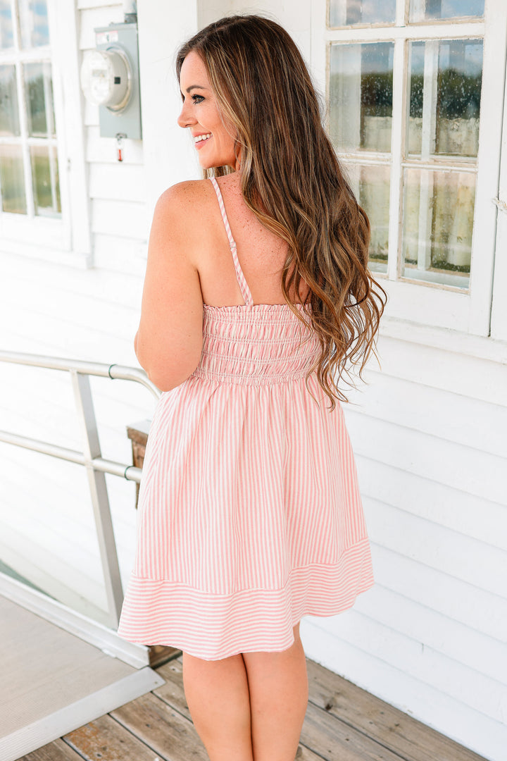 Dessa Striped Mini Dress - Pink