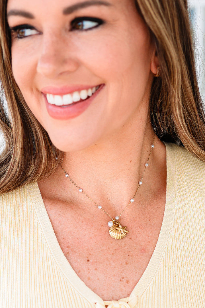 Shell and Pearl Necklace