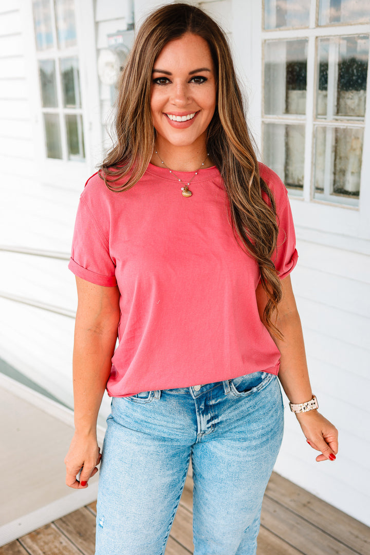 Mali Short Sleeve Tee - Rose