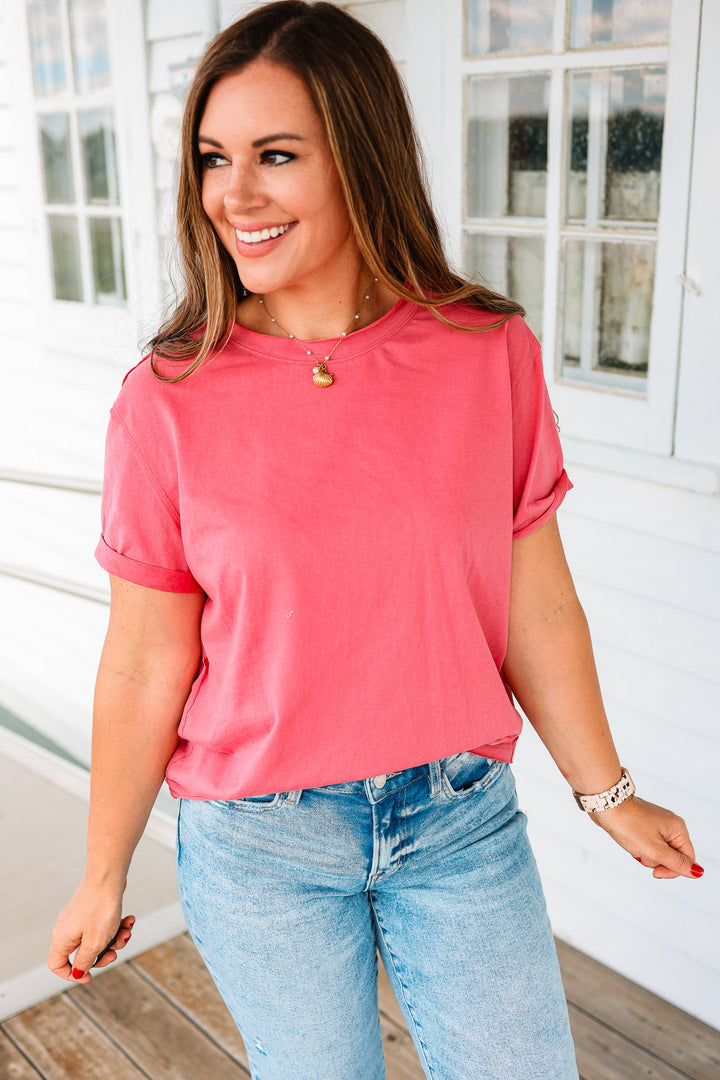 Mali Short Sleeve Tee - Rose