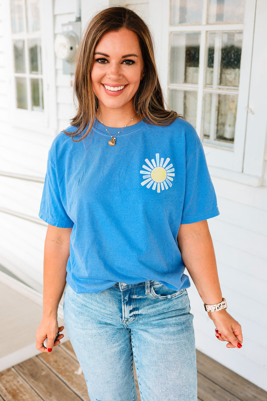 Made For Sunny Days Graphic Tee - Flo Blue