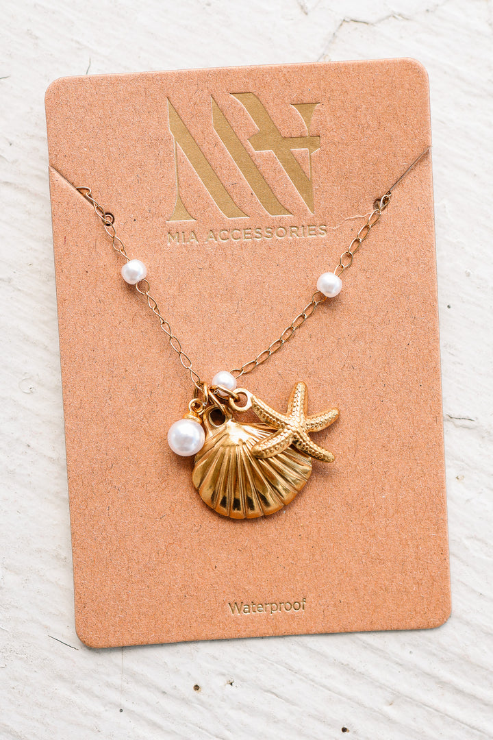 Shell and Pearl Necklace