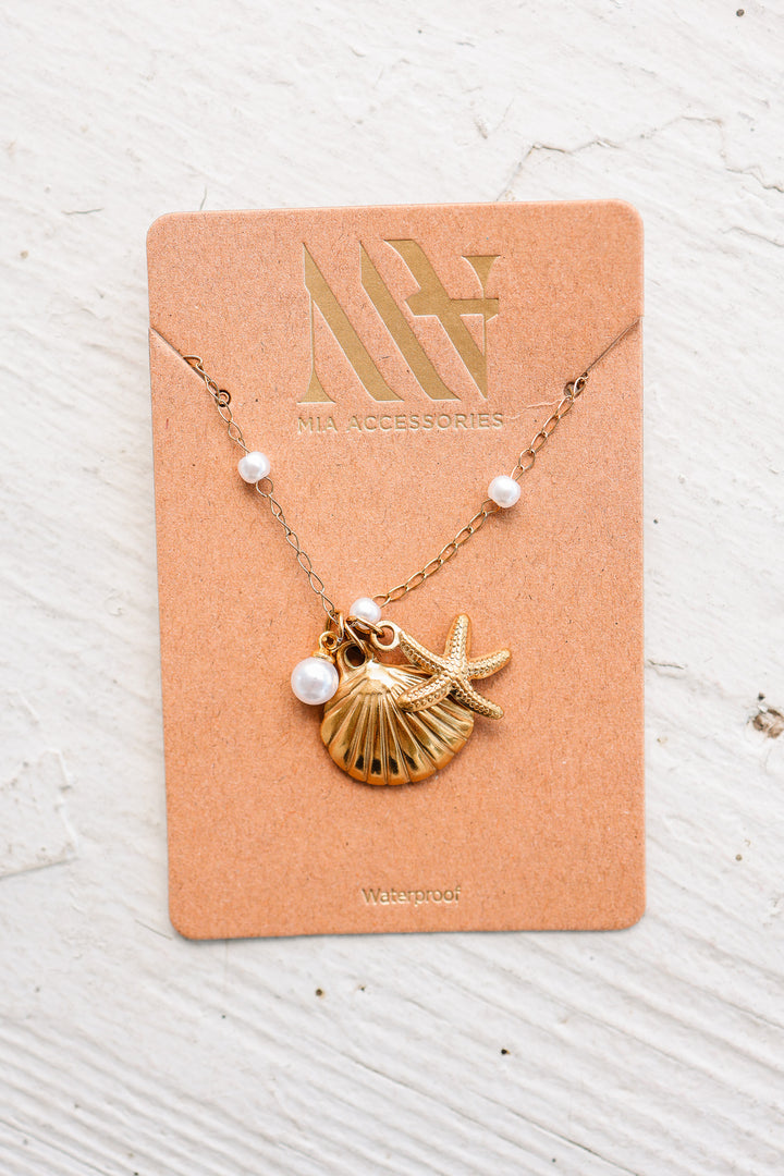 Shell and Pearl Necklace
