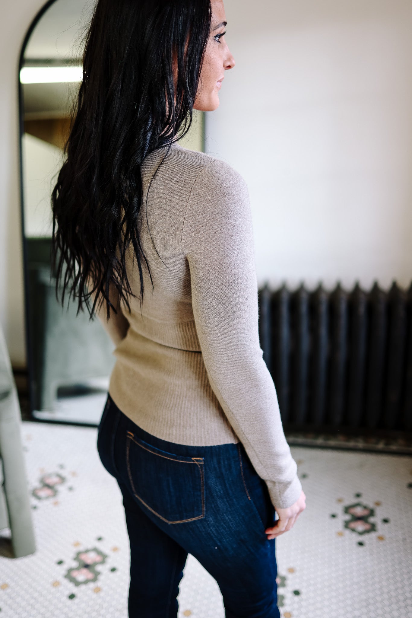 Estrella Ribbed Sweater - Taupe