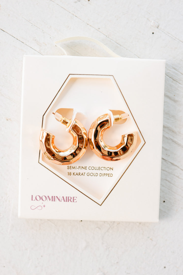 Chunky Gold Hoop Earrings