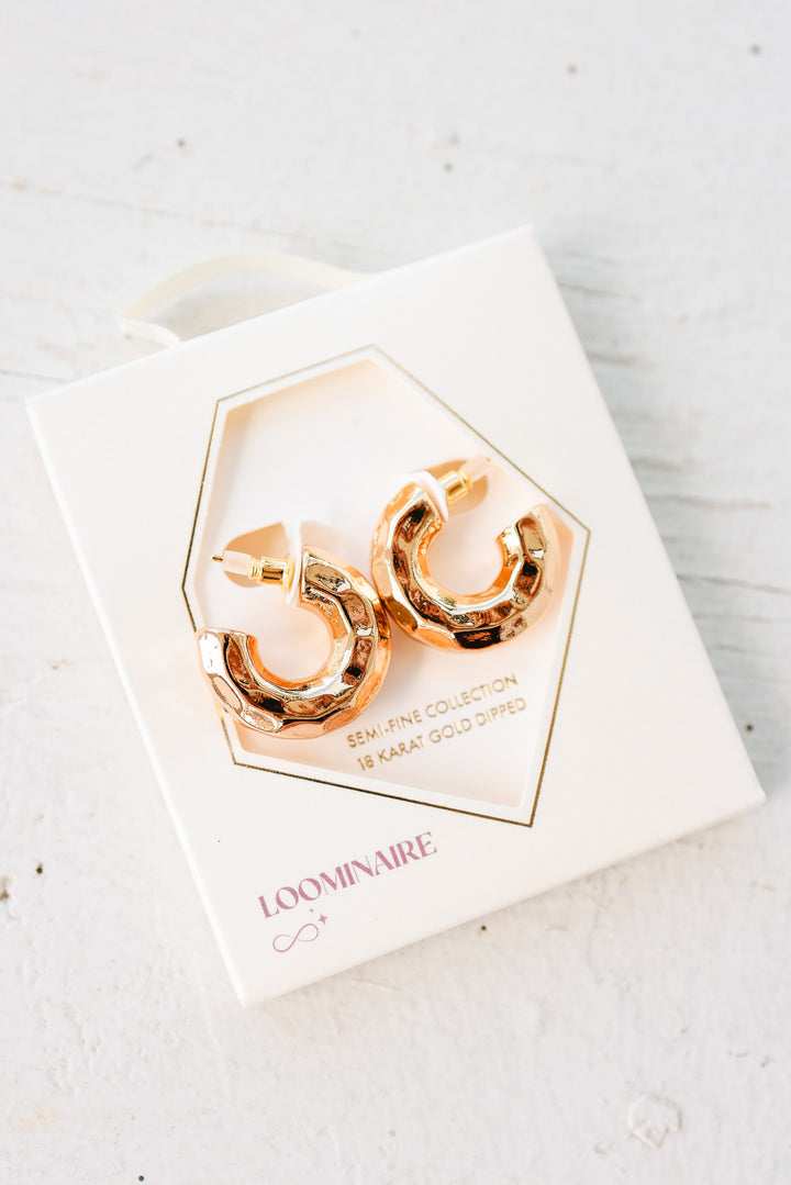 Chunky Gold Hoop Earrings