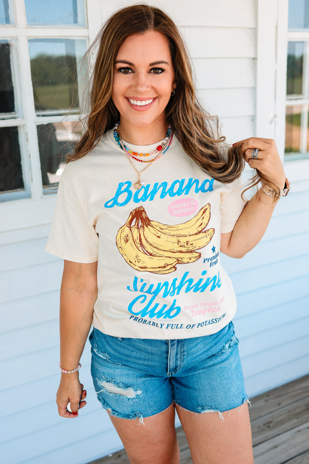 Retro Fruit Market Graphic Tees - Ivory