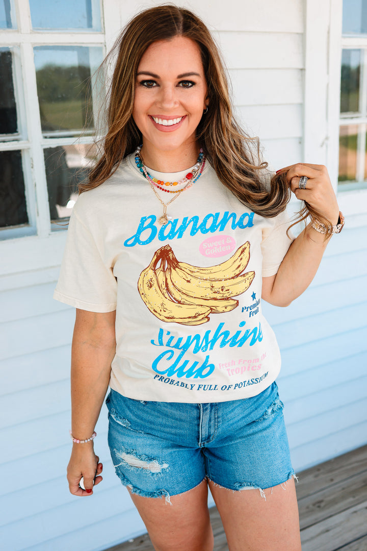 Retro Fruit Market Graphic Tees - Ivory