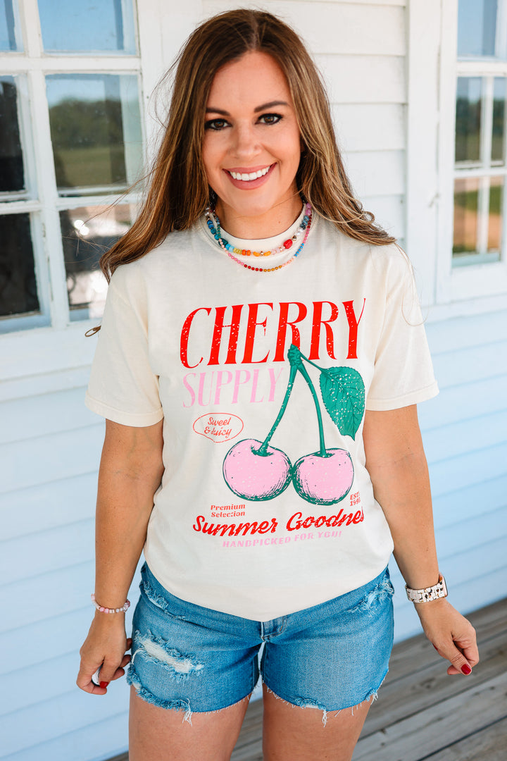 Retro Fruit Market Graphic Tees - Ivory