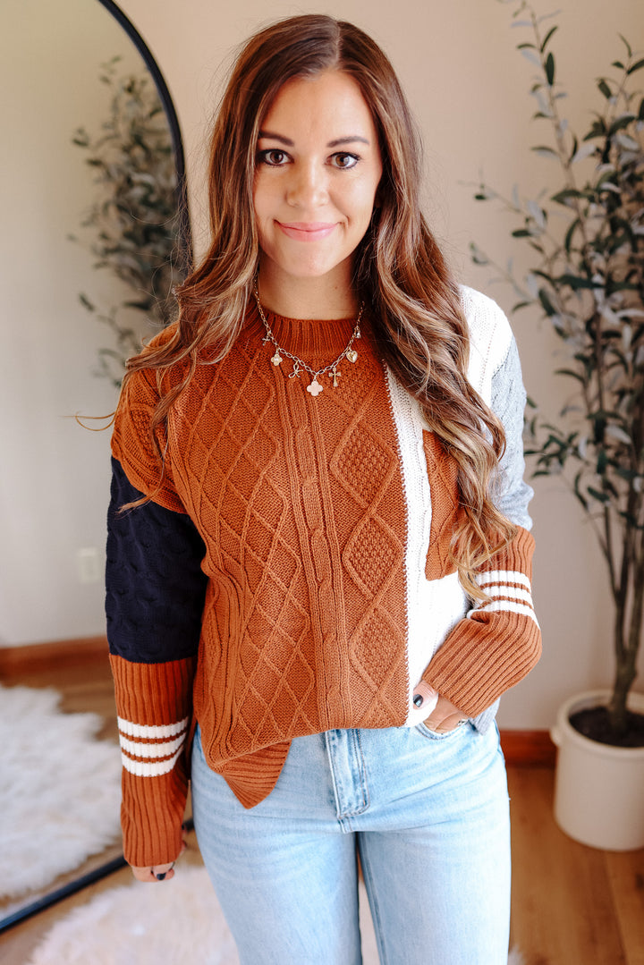 Leila Colorblock Knit Sweater