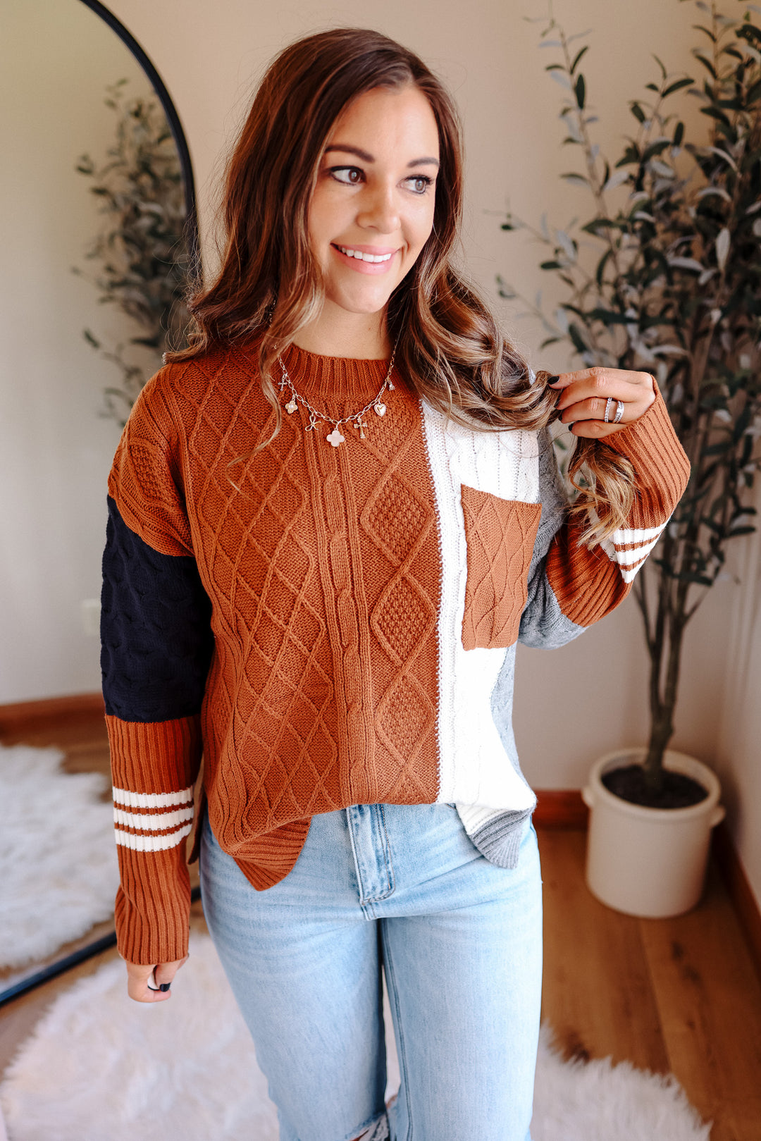 Leila Colorblock Knit Sweater