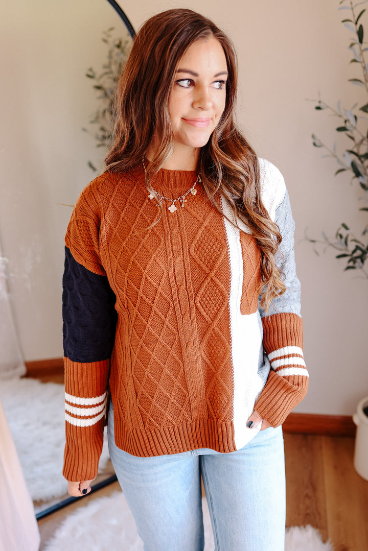 Leila Colorblock Knit Sweater