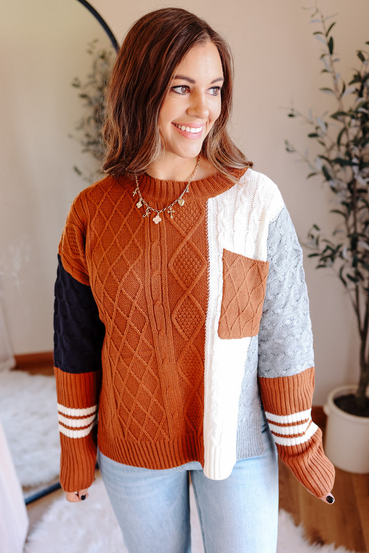 Leila Colorblock Knit Sweater