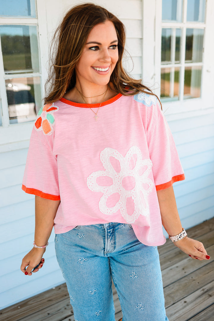 Lydia Flower Patch Washed Top