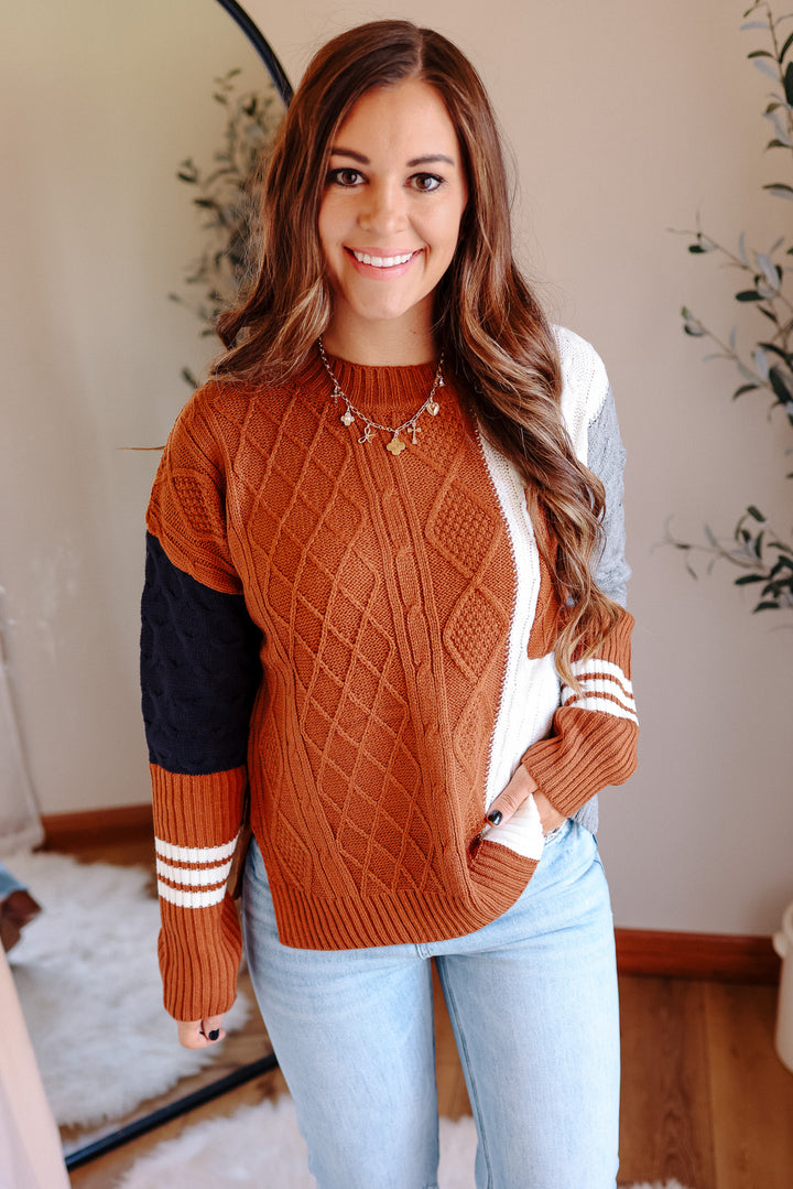 Leila Colorblock Knit Sweater
