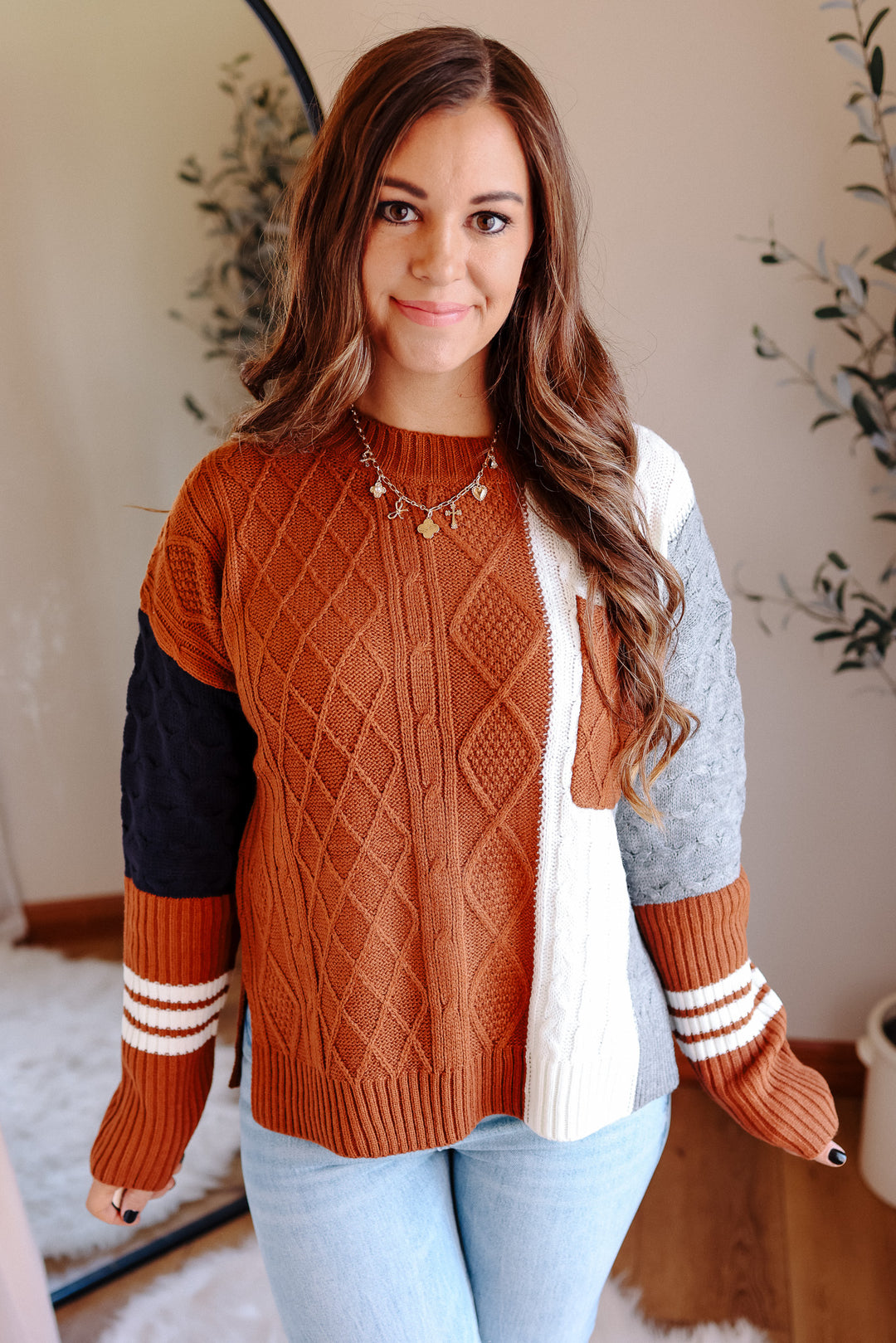 Leila Colorblock Knit Sweater
