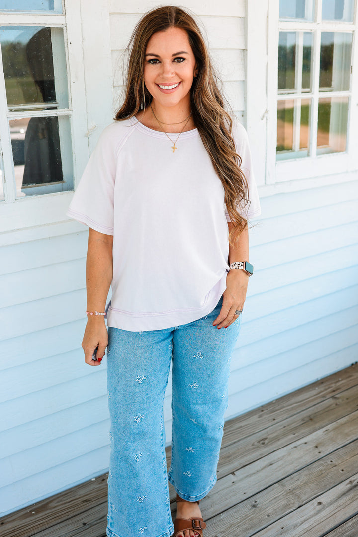 Bella Terry Top- Lavender