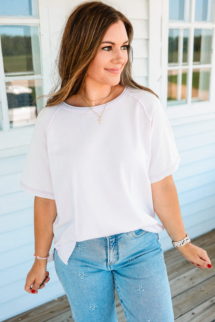 Bella Terry Top- Lavender