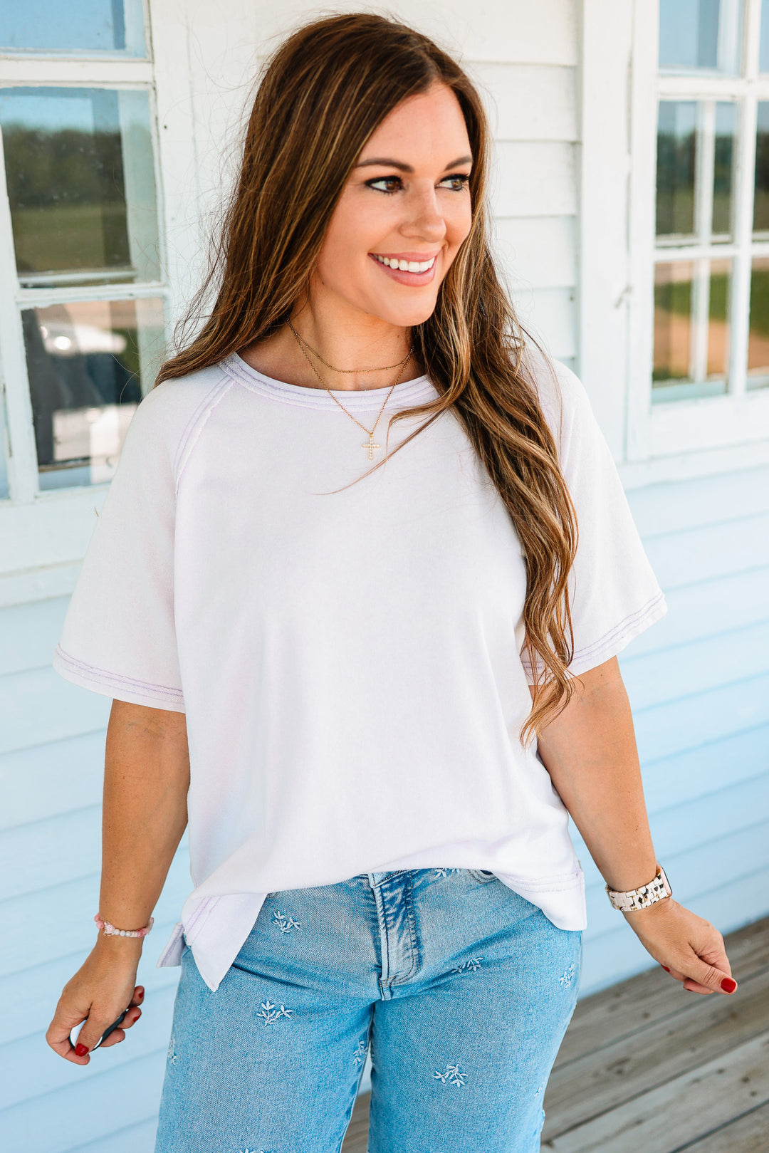 Bella Terry Top- Lavender