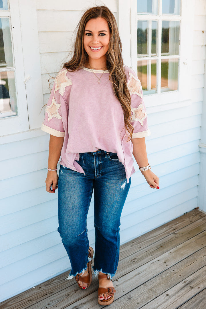 Millie Star Patch Cotton Top