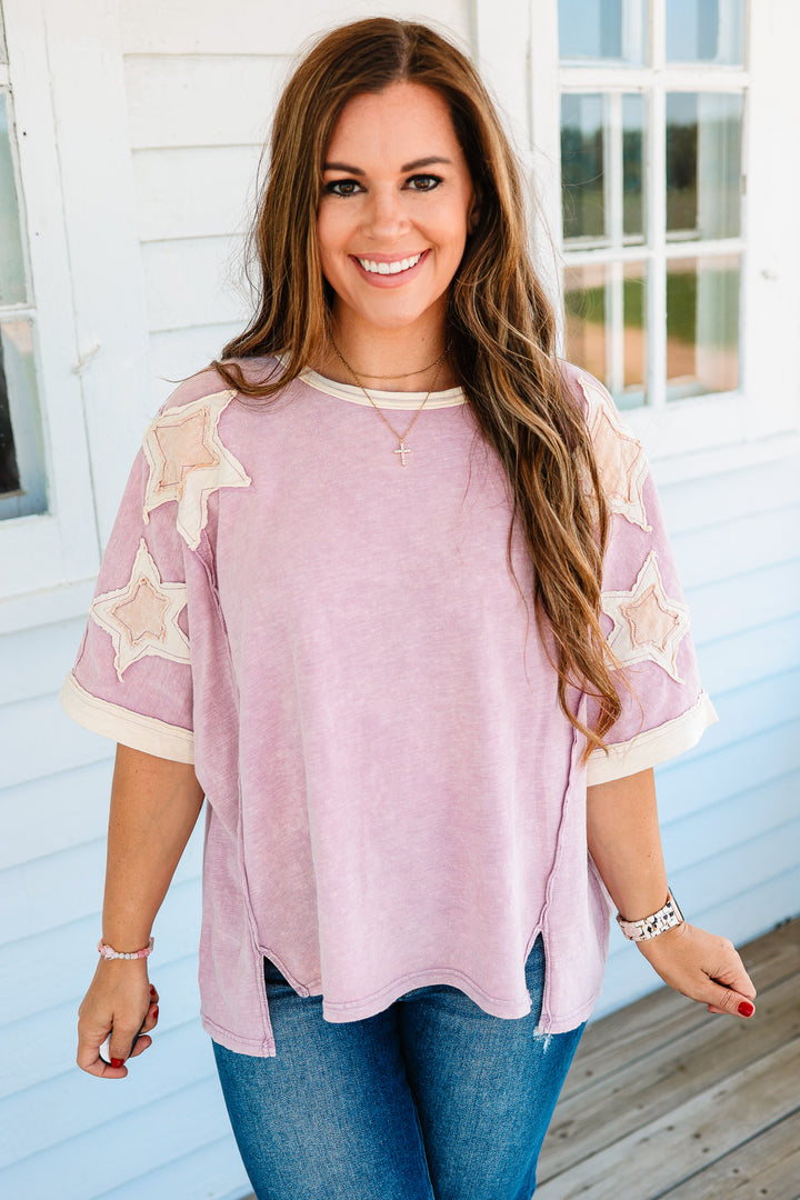 Millie Star Patch Cotton Top